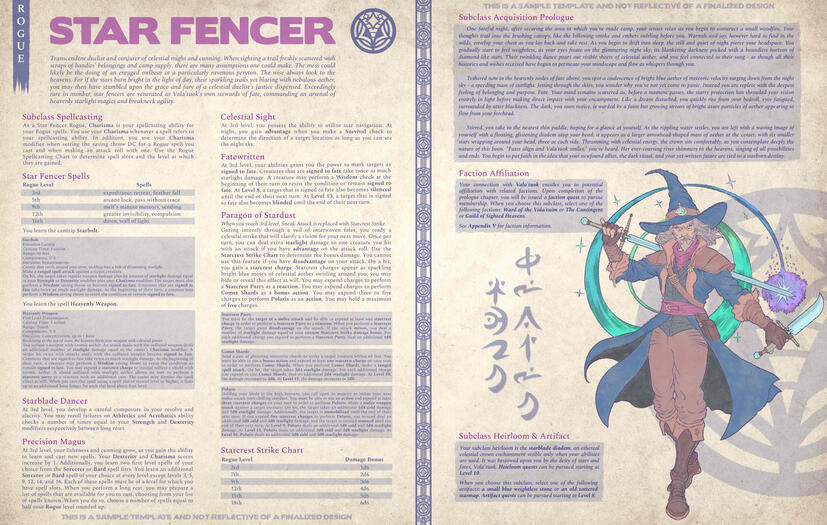star fencer feature sheet